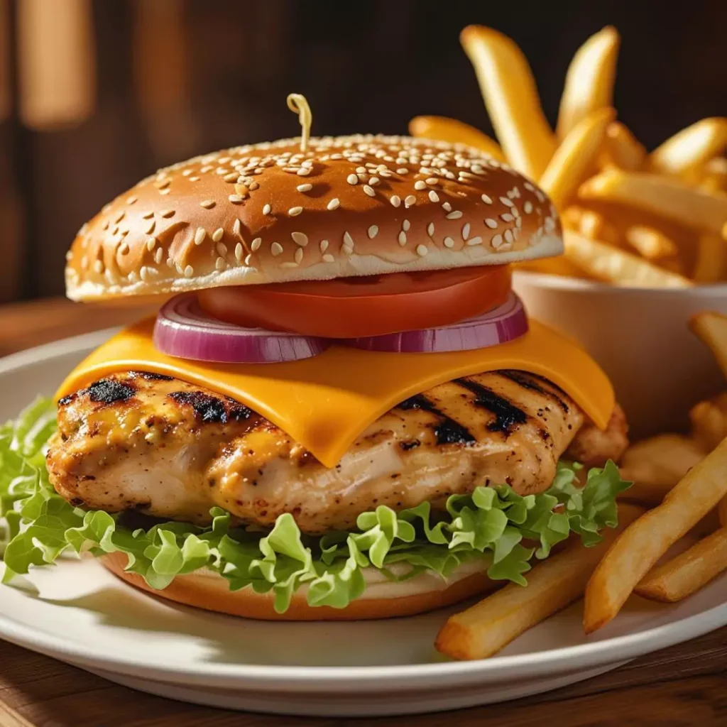 Grilled Chicken Burger With Fries Combo.jpg